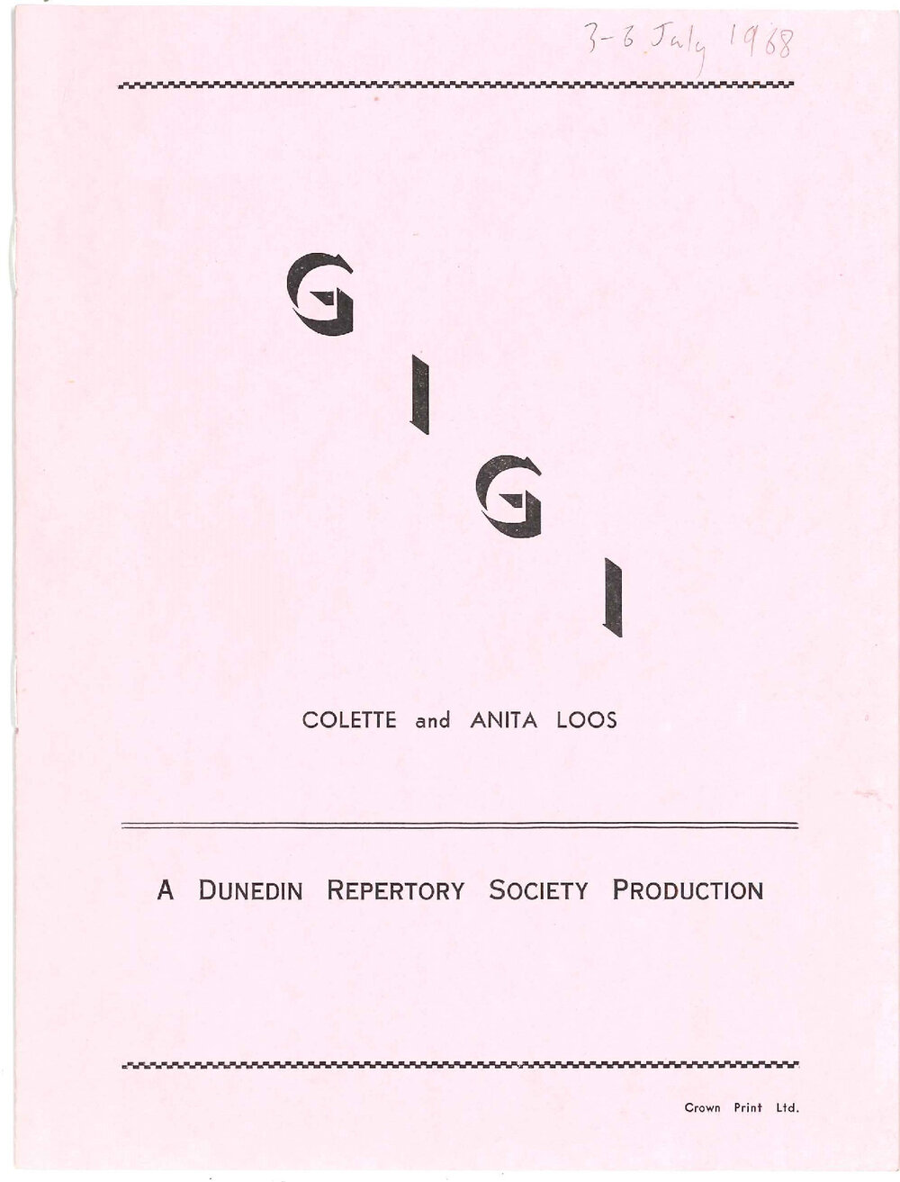 Gigi: Theatrical Programme