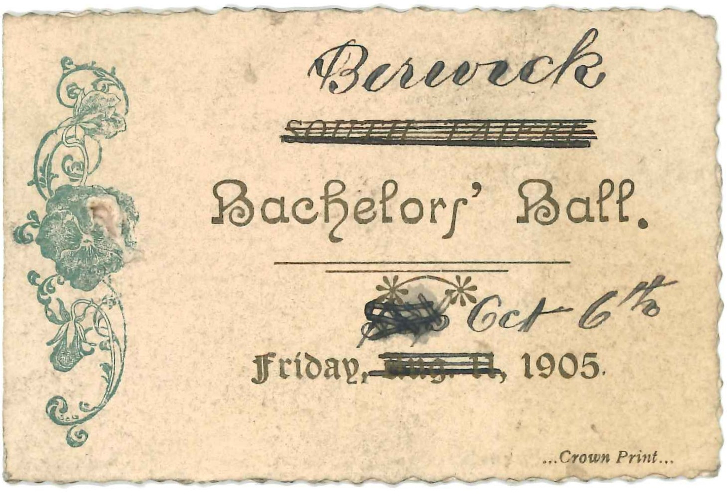 Dance Cards and Country Socials
