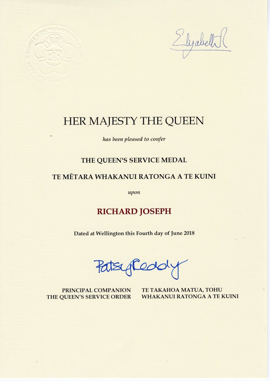 QSM medal certificate 2018