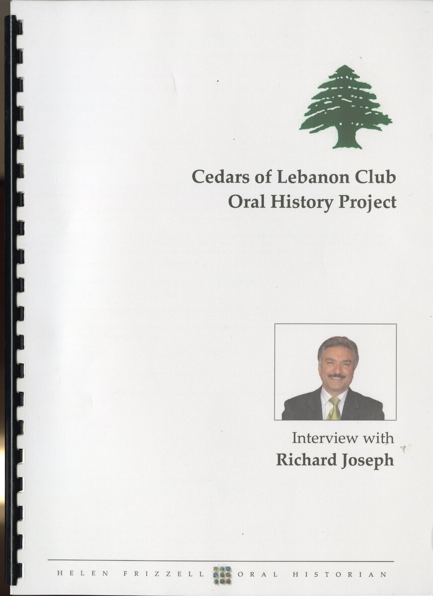 Cedars of Lebanon oral history project 2008 interview notes and abstract 
