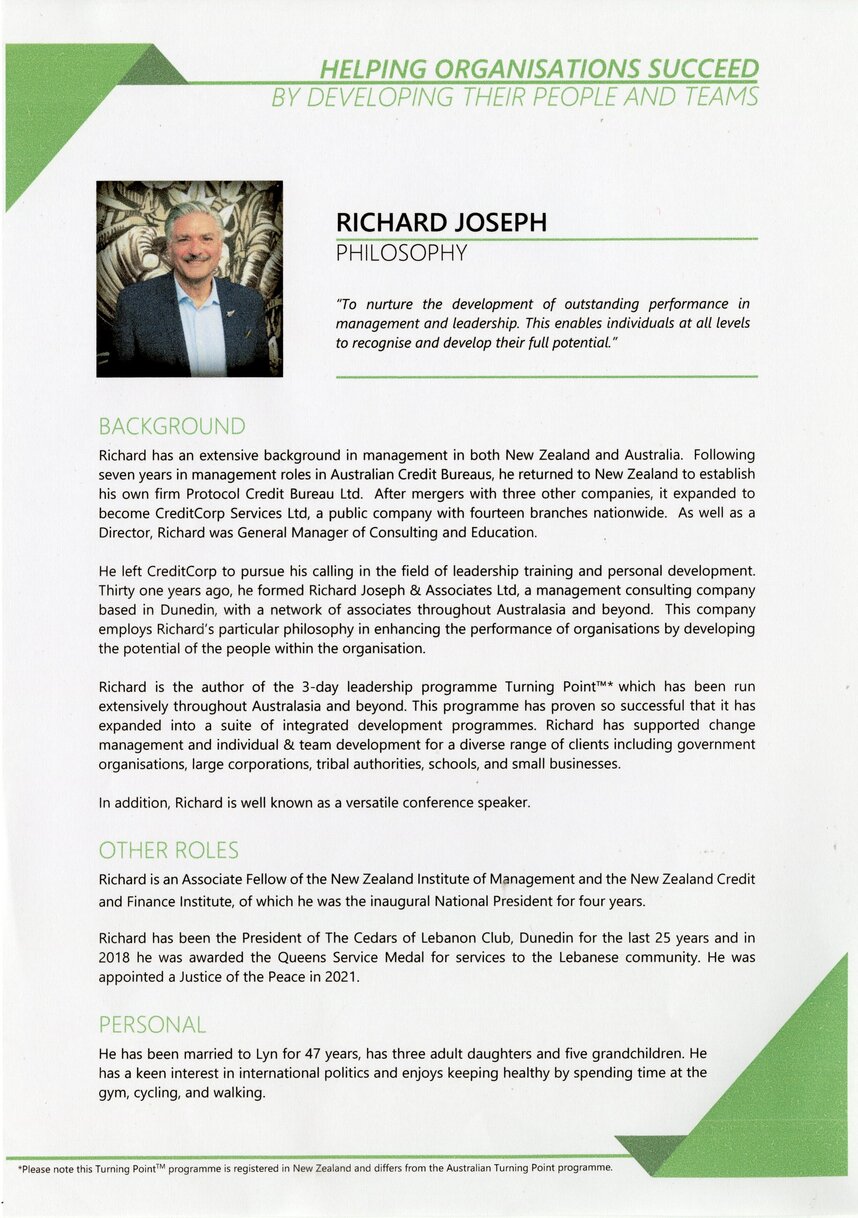 Richard Joseph bio