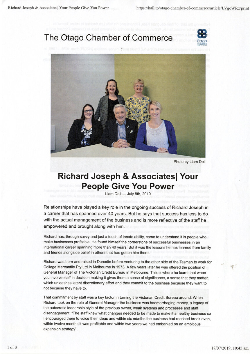 Chamber of Commerce article RJA 2019