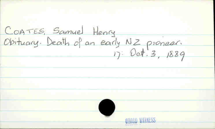  Coates, Samuel Henry