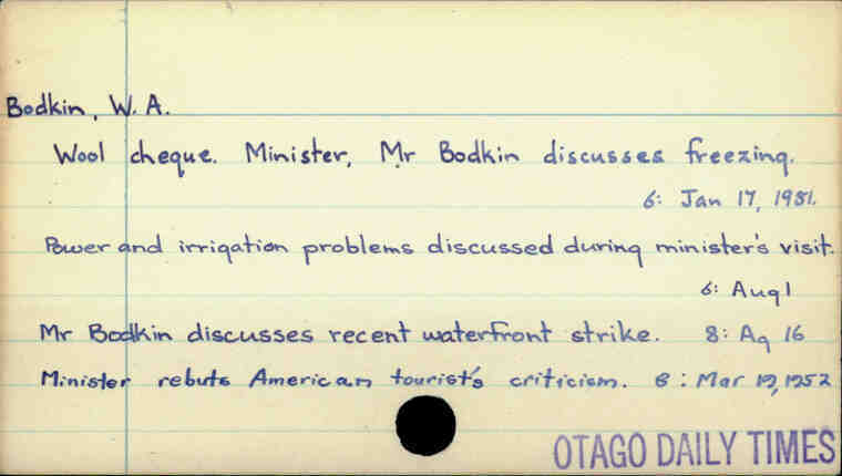  Bodkin, W.A. 