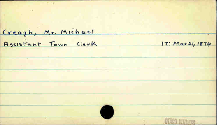 Creagh, Mr. Michael
