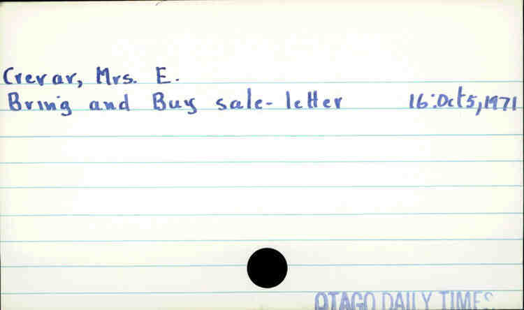 Crerar, Mrs. E