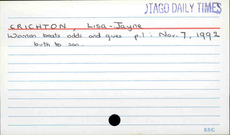 Crichton, Lisa-Jane