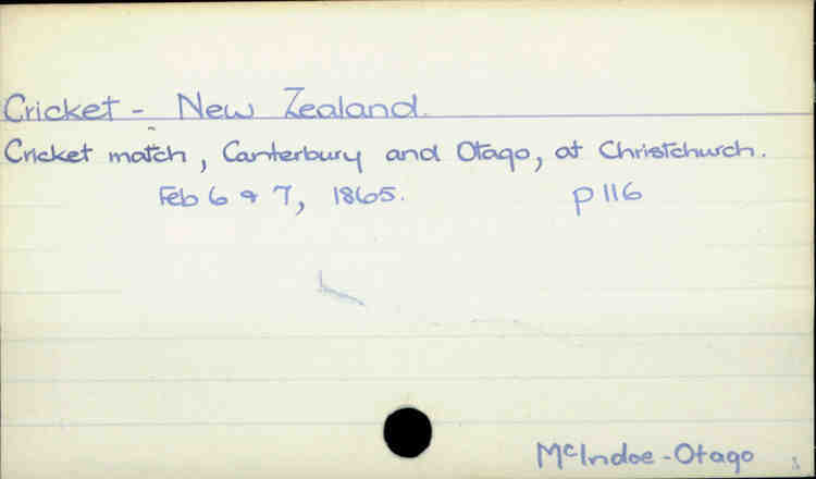 Cricket - New Zealand.