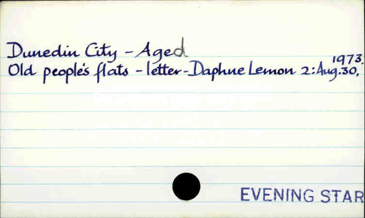 Dunedin City - Aged