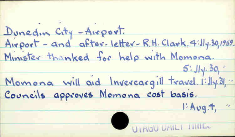 Dunedin City - Airport