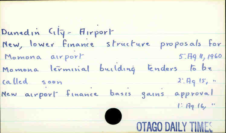 Dunedin City - Airport 