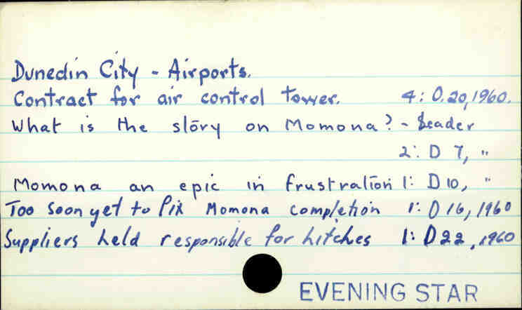 Dunedin City - Airports