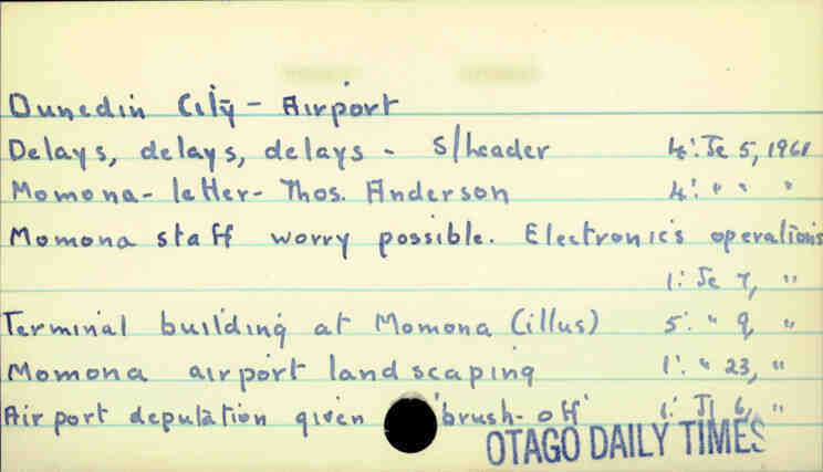 Dunedin City - Airport