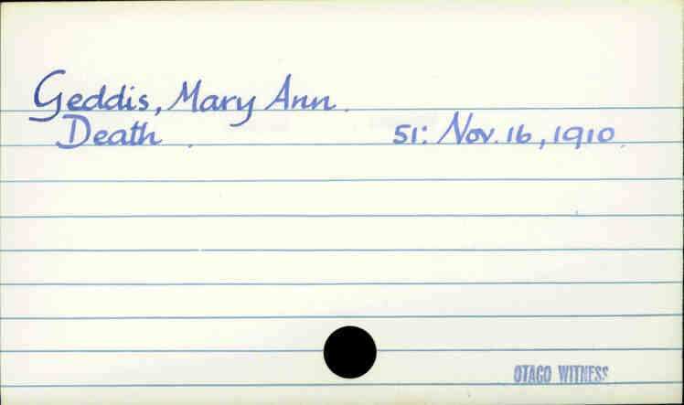 Geddis, Mary Ann