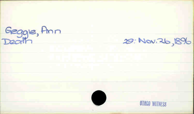 Geggie, Ann