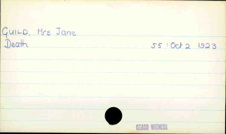 Guild, Mrs Jane