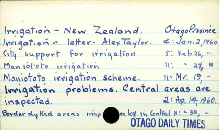  Irrigation - New Zealand. Otago Province
