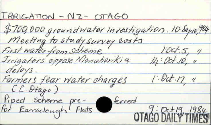 Irrigation - New Zealand - Otago Province