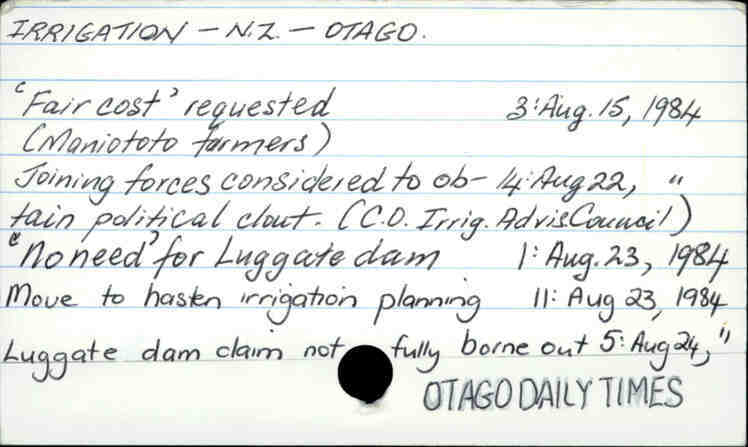 Irrigation - New Zealand - Otago Province