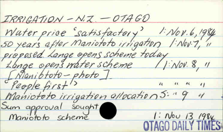 Irrigation - New Zealand - Otago Province