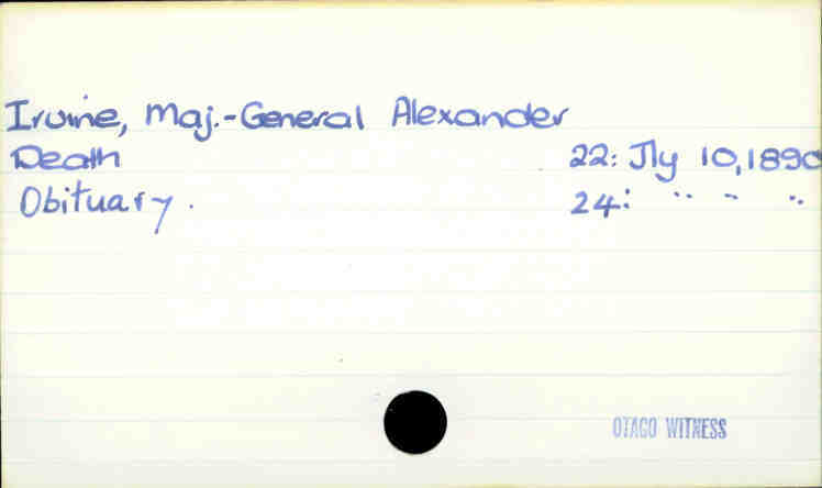 Irvine, Maj. - General Alexander