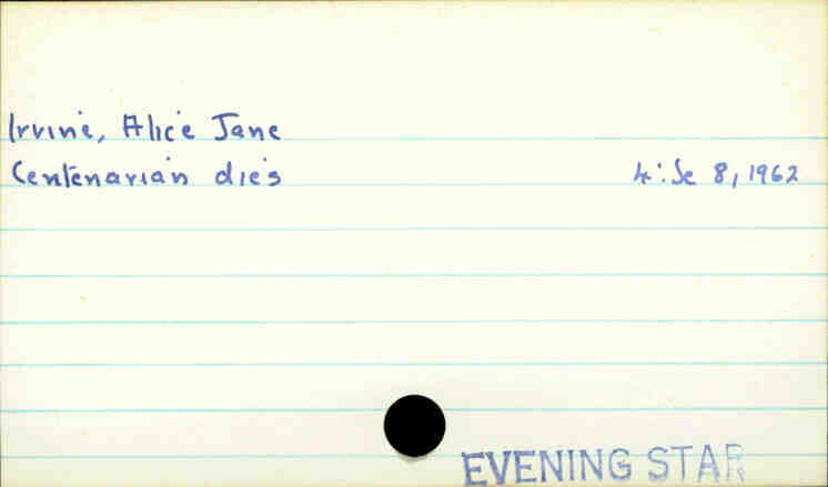 Irvine, Alice Jane