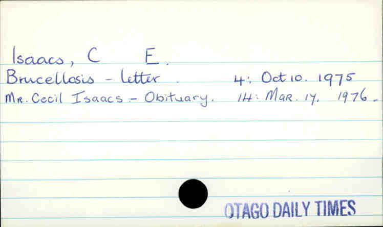 Isaacs, C E