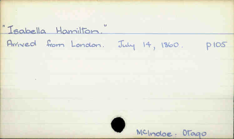 "Isabella Hamilton"
