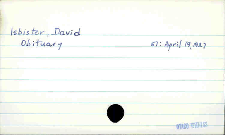 Isbister, David