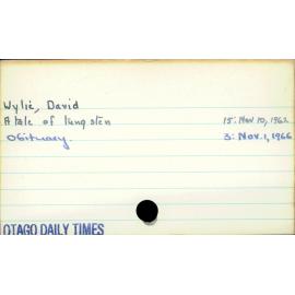 Wylie, David