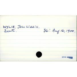 WYLIE, John Liddill