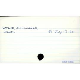WYLIE, John Liddell 
