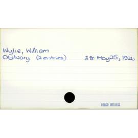 Wylie, William 