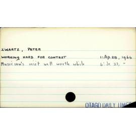 ZWARTZ, PETER 