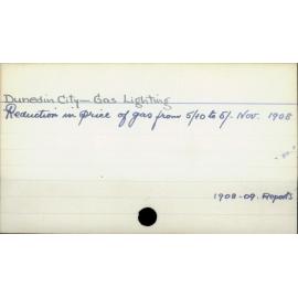 Dunedin City - Gas Lighting