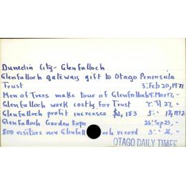 Dunedin City - Glenfalloch