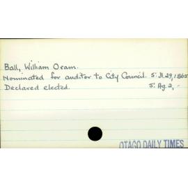 Ball, William Oram.