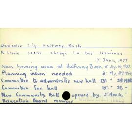 Dunedin City - Halfway Bush