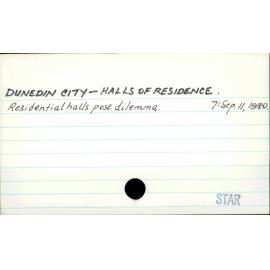 Dunedin City - Halls of Residence