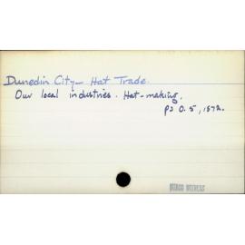 Dunedin City - Hat Trade.