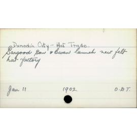 Dunedin City - Hat Trade