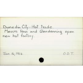 Dunedin City - Hat Trade