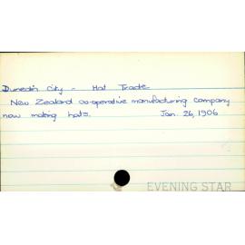 Dunedin City - Hat Trade