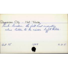 Dunedin City - Hat Trade