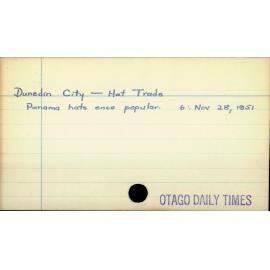 Dunedin City - Hat Trade