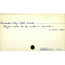 Dunedin City - Hat trade