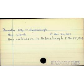 Dunedin City - Helensburgh