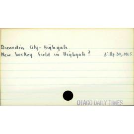 Dunedin City - Highgate