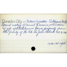 Dunedin City - Historic houses - (Littlebourne house)