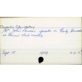 Dunedin City - History